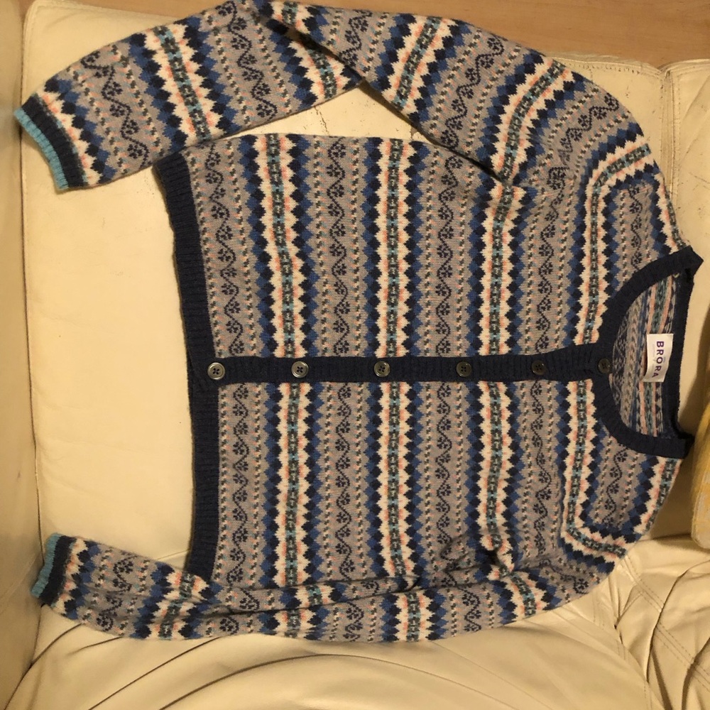 NWOT Brora fair isle cashmere cardigan.